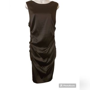 Nicole Miller Ruched  Bodycon Dress Black Size 10